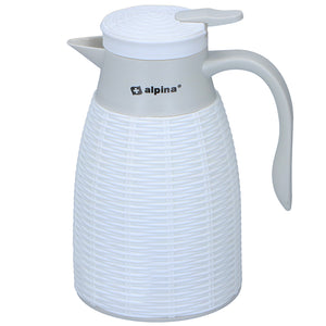 Caraffa Termica Bottiglia con Tappo Salvafreschezza Sottovuoto Thermos Bianco