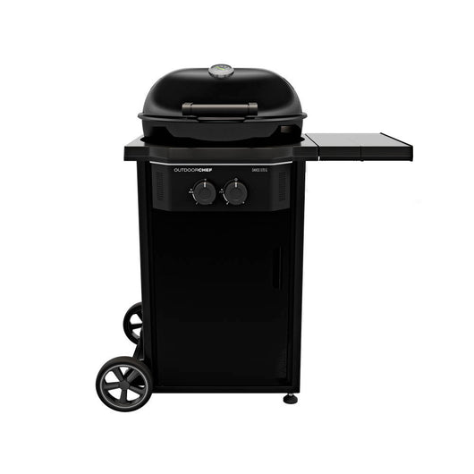 Barbecue a gas Outdoorchef Davos 570 G Pro con Cappa in Acciaio Nero