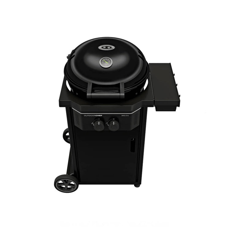 Barbecue a gas Outdoorchef Davos 570 G Pro con Cappa in Acciaio Nero