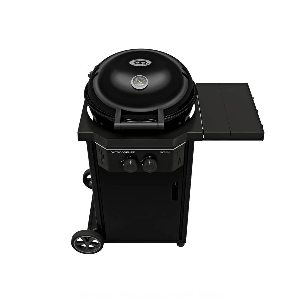 Barbecue a gas Outdoorchef Davos 570 G Pro con Cappa in Acciaio Nero