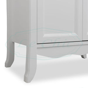 Colonna bagno contemporaneo bianco shabby con vetrine