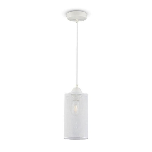 Luce a sospensione Matt White con baldacchino bianco