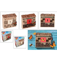 Casetta per Insetti da Giardino Legno 30x10x28cm Api Farfalle Colori Assortiti