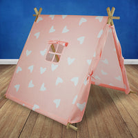 Tenda per Bambini da Gioco per Interni o Esterni Struttura in Legno Leggera Rosa