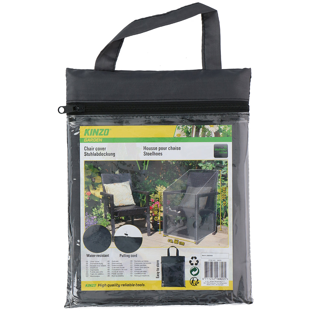 Coprisedia da Giardino Copertura Sedia Impermeabile Resistente 66 x 107 cm Nero