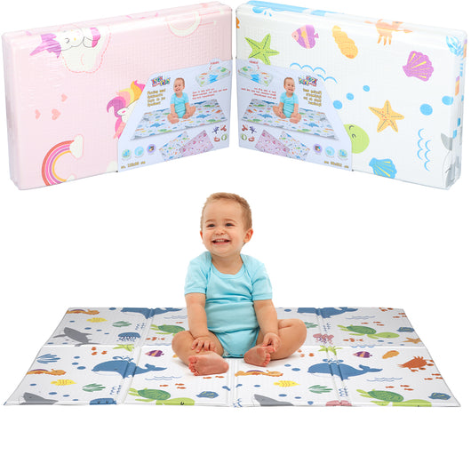 Tappeto da Gioco per Bambini XXL 90 x 120 cm Colori Assortiti Morbido Anticaduta