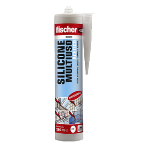 Sigillante siliconico multiuso bianco a base acetica  Bianco 280gr  Fischer italia s.r.l. 