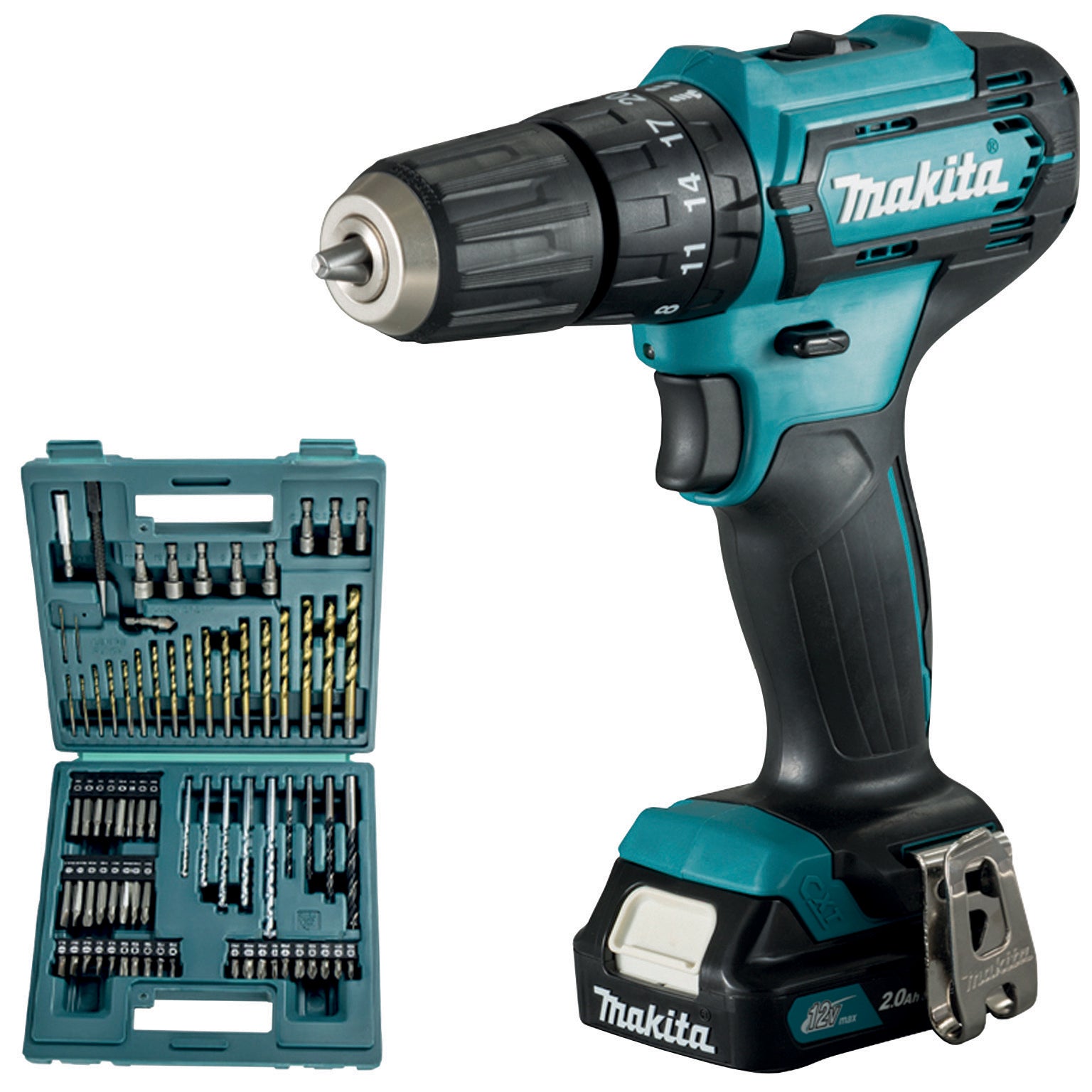 MAKITA SUPERKIT 12,0VP-2AH-LI HP333DSAX1 2BAT MAKITA PZ 1,0