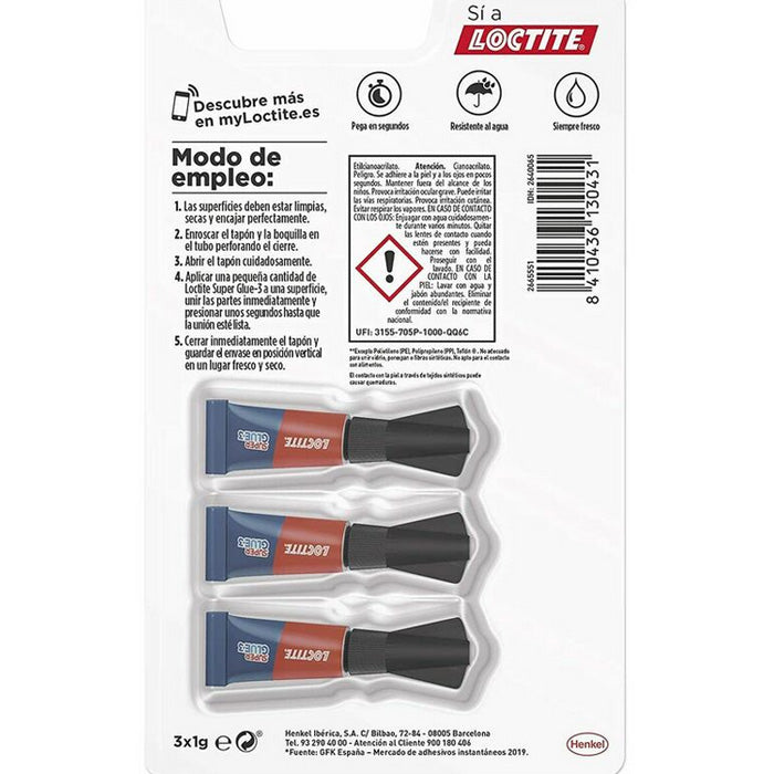 Loctite 1g x 3 SuperGlue Mini Trio Promo Pack Super Colla Istantanea