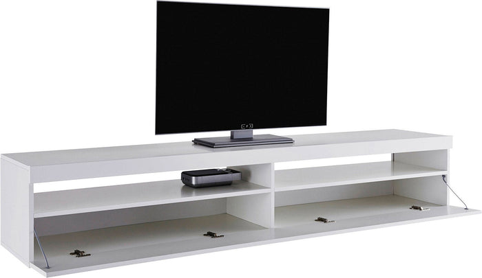 Mobile TV 1 Anta 200x45x36,2 cm Burrata Bianco Lucido