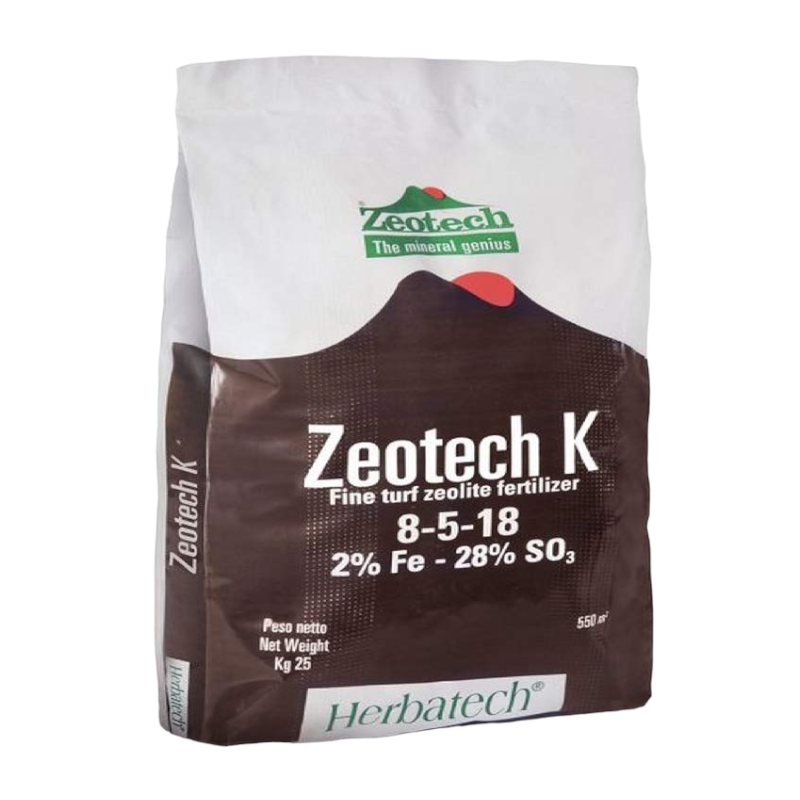 CONCIME PER PRATO ZEOTECH K NPK 8-5-18+ FE 25 KG ideale per stress invernale