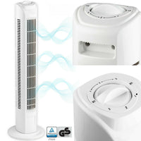 Ventilatore a Torre Colonna Oscillante 45W Alto 78 cm 3 Velocita Torretta Bianco