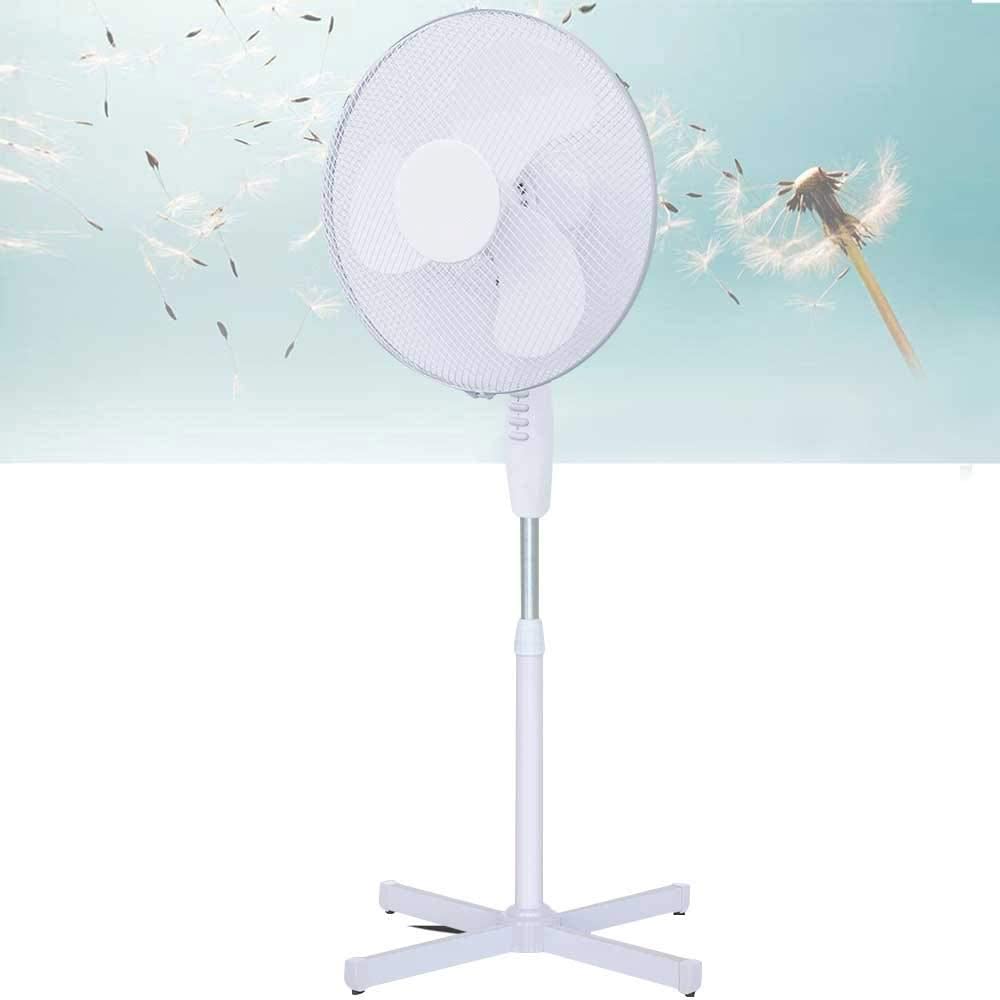 Ventilatore a Piantana 45W Pale 40 cm 3 Velocita e Altezza Colonna regolabile