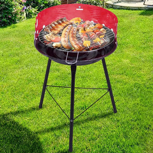 Barbecue a Carbone Carbonella BBQ Grill in Metallo 2 livelli con Paravento 33cm