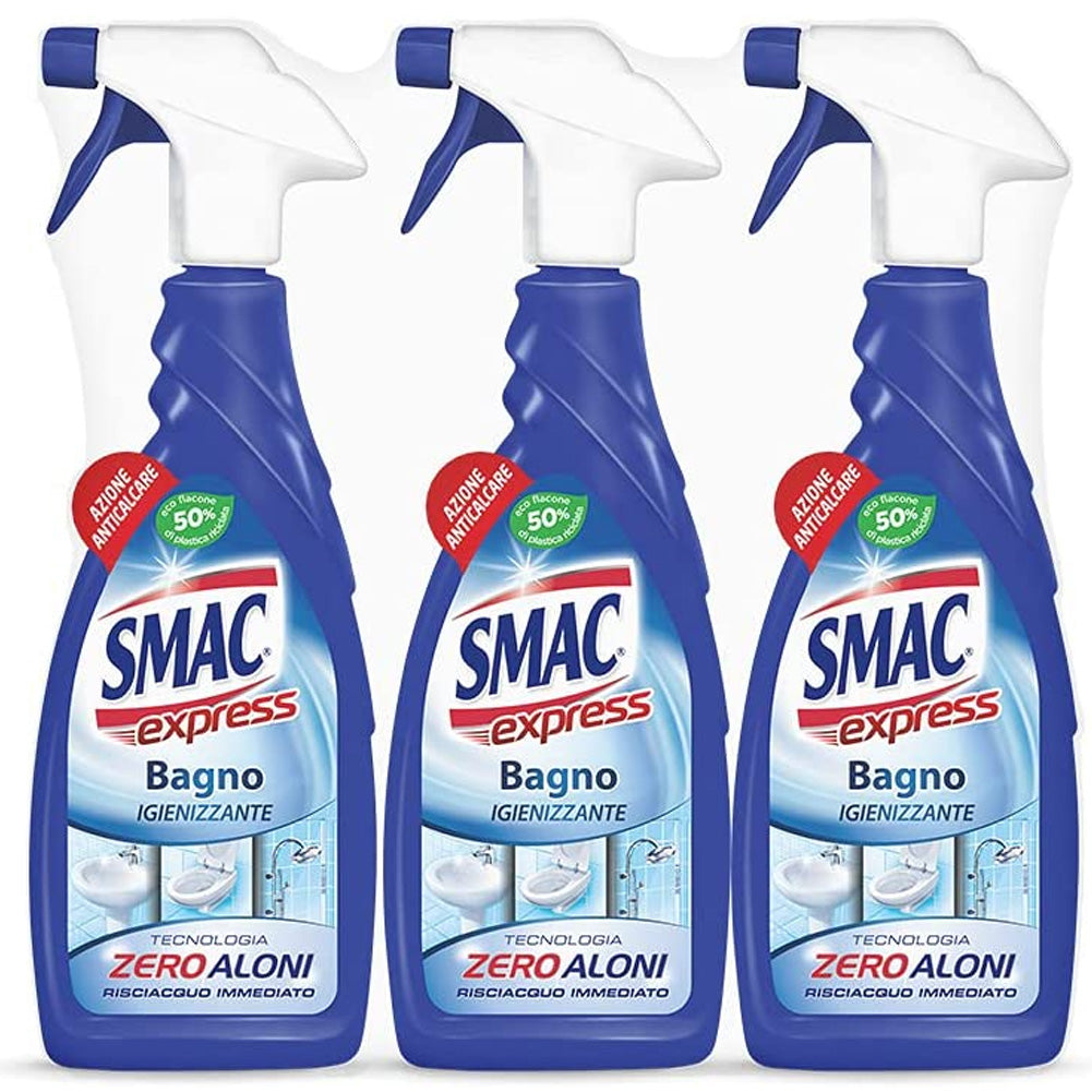 3 x Smac Express Bagno Igienizzante Spray Antibatterico (3 x 650ml)