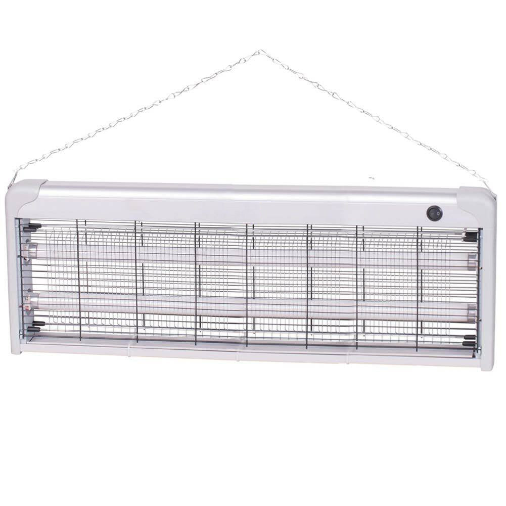 Zanzariera Elettrica Slim Anti Zanzare Mosche 2 Lampade UV LED 40W 65x26x6cm