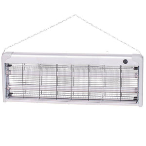 Zanzariera Elettrica Slim Anti Zanzare Mosche 2 Lampade UV LED 40W 65x26x6cm