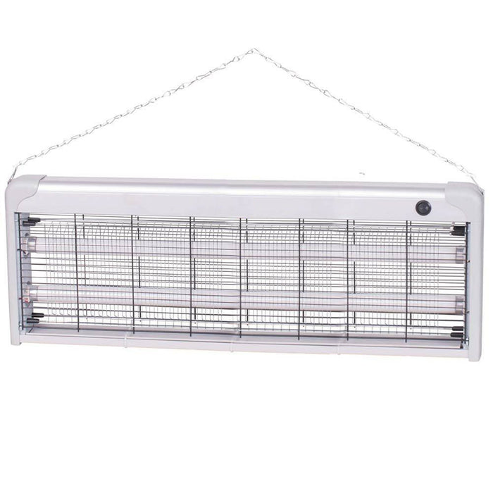 Zanzariera Elettrica Slim Anti Zanzare Mosche 2 Lampade UV LED 40W 65x26x6cm