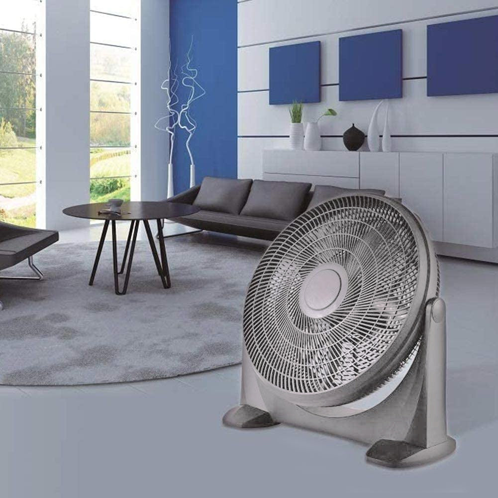 Ventilatore da Tavolo 90W Pale 50cm 3 Velocita Inclinazione Regolabile Grigio