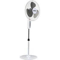 Ventilatore a Piantana Base Tonda con Telecomando 50W Bianco 3 Velocità + Timer