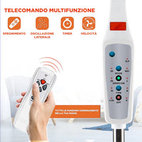 Ventilatore a Piantana Base Tonda con Telecomando 50W Bianco 3 Velocità + Timer