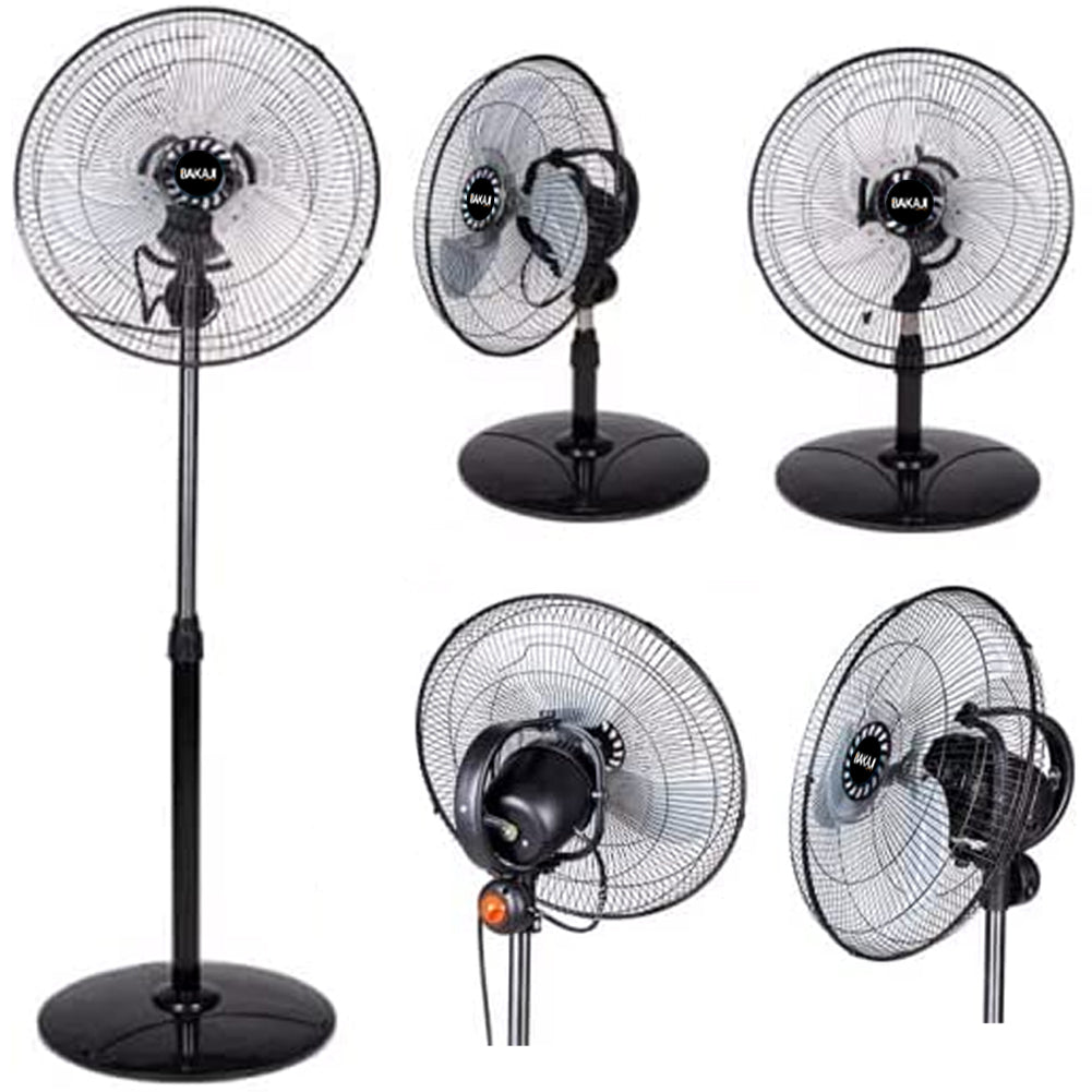 Ventilatore a Piantana 3in1  Base Tonda Pala 40 cm Oscillante - 60W - 3 Velocità