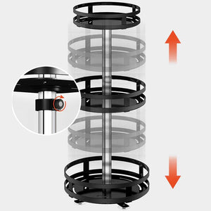 Supporto Dispenser Contenitore Porta spezie in Metallo 3 Ripiani Girevoli Rotondi