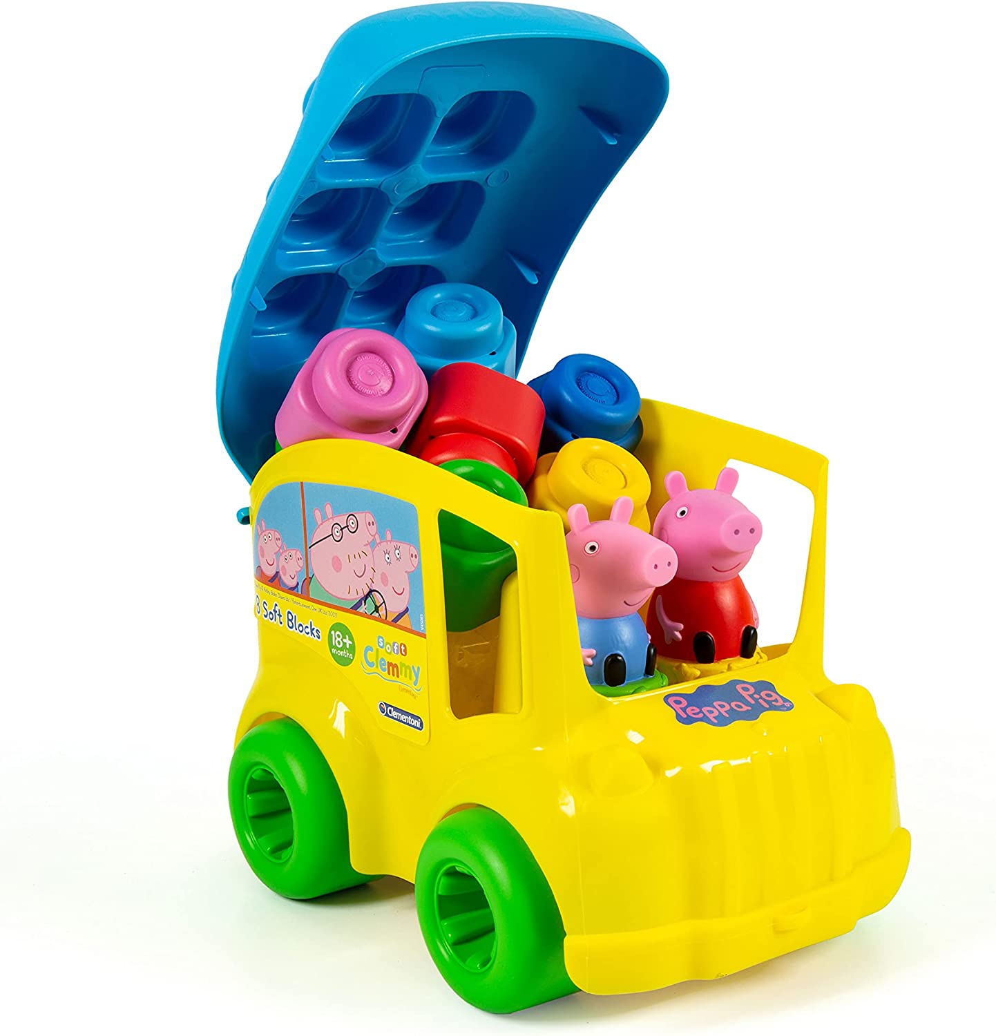 Clementoni Secchiello Bus Peppa Pig Soft Clemmy Giocattolo Idea Regalo 6-36 Mesi