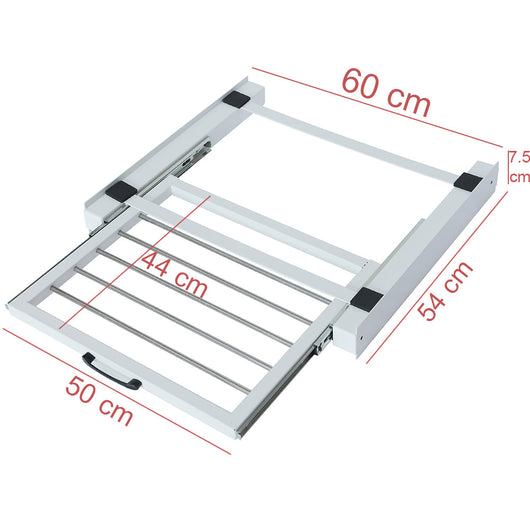 Kit di Congiunzione Supporto per Lavatrici e Asciugatrici con Ripiano Stendino Estraibile