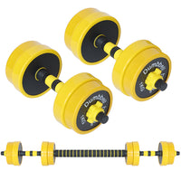 Set Manubri da 10kg (4x1kg+4x1.25kg) con Bilanciere Pesi per Fitness Allenamento