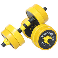 Set Manubri da 10kg (4x1kg+4x1.25kg) con Bilanciere Pesi per Fitness Allenamento