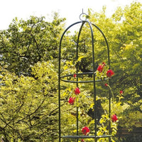 Supporto per Piante Rampicanti Obelisco Piramide da Giardino Altezza 185cm Verde