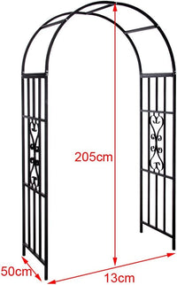 Arco da Giardino Supporto per Rose Piante Rampicanti in Metallo Altezza 205 cm