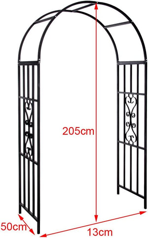 Arco da Giardino Supporto per Rose Piante Rampicanti in Metallo Altezza 205 cm