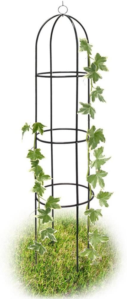 Supporto per Piante Rampicanti Obelisco Piramide da Giardino Altezza 185cm Verde