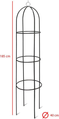 Supporto per Piante Rampicanti Obelisco Piramide da Giardino Altezza 185cm Verde