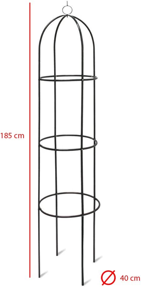 Supporto per Piante Rampicanti Obelisco Piramide da Giardino Altezza 185cm Verde