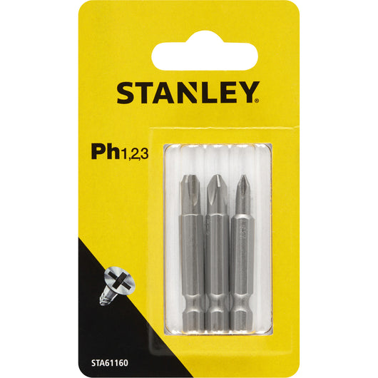 PIRANHA/STANLEY STA61160 (X61160)  3 INSERTI MM.48 PH 1-2-3  PZ 1,0