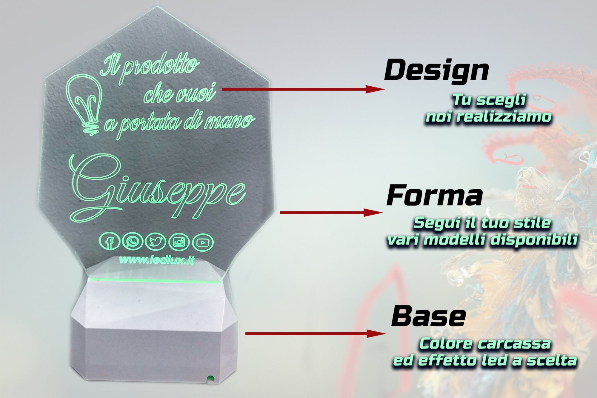 3D Acrilico Forma Cuore Figura Proposta Di Matrimonio (3DE904)