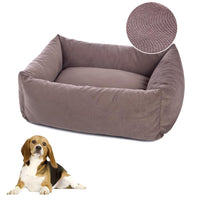 Fuss dog cuccetta per cani rettangolare sfoderabile velvet tortora cm 80xh22 made in italy