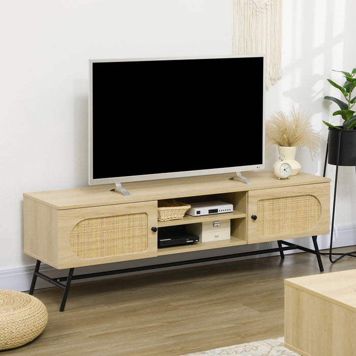 Mobile TV fino a 60” 50x39x48,3 cm in Legno e Rattan Naturale