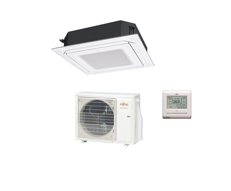 Climatizzatore Condizionatore Fujitsu Cassetta 4 Vie serie ECO KR Circular Flow 24000 Btu R-32 cod. 3NGF88620 White AUXG24KRLB - NOVITA'