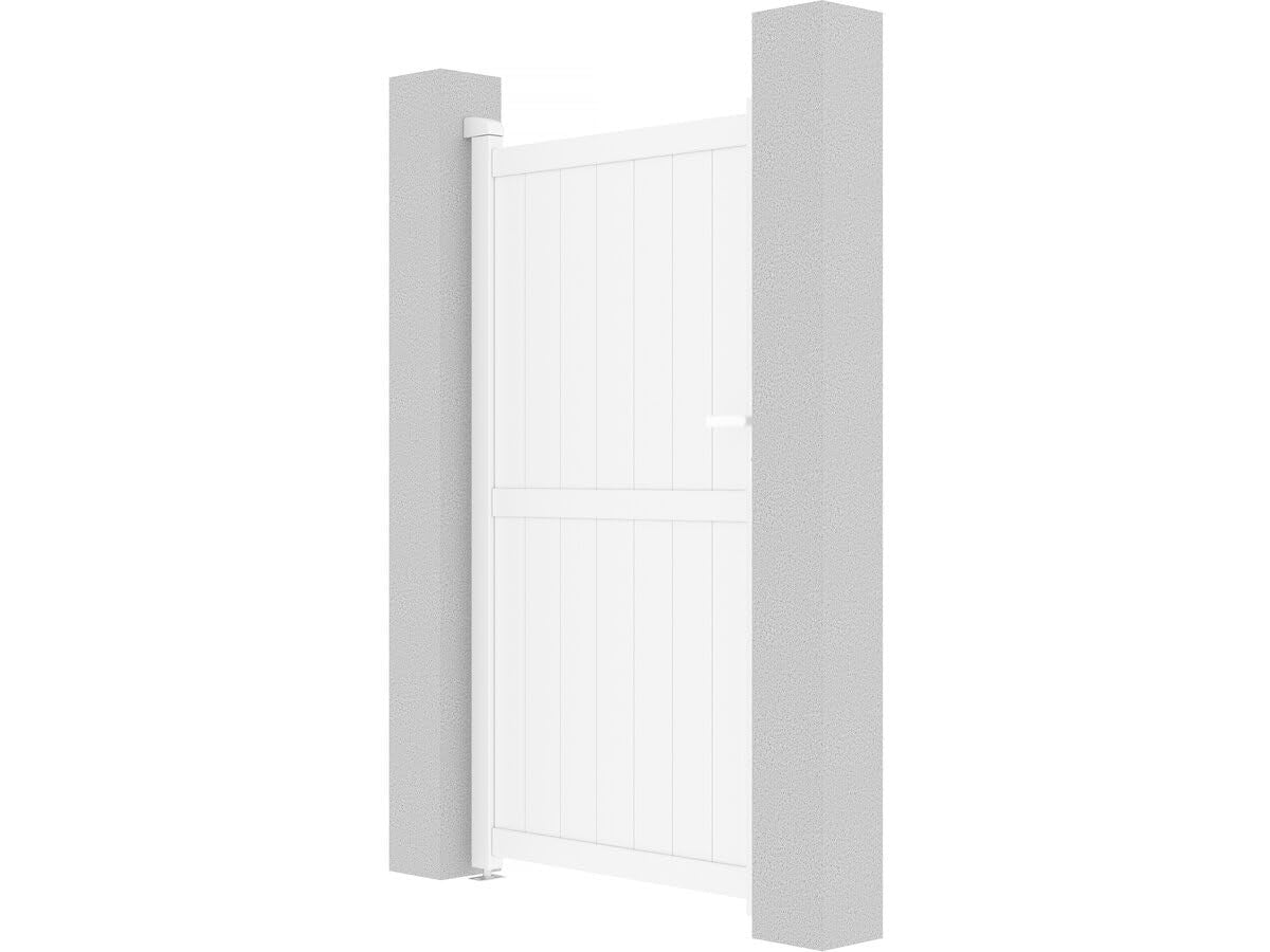 Cancello Pedonale Alluminio 101x181 cm Bianco Moderno Habitat et Jardin