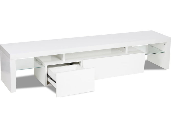 Mobile TV 187,5 cm Bianco con LED Habitat et Jardin