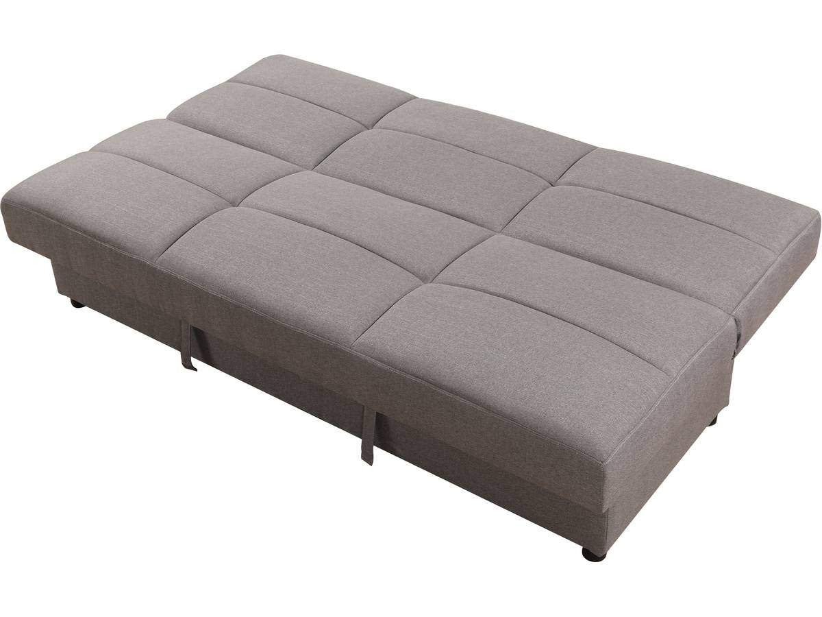 Divano Letto 185cm 3 Posti Grigio Enzo Habitat et Jardin