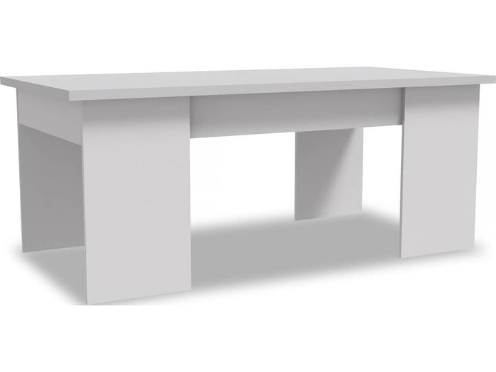 Habitat et Jardin Tavolino 102x50x43 cm Bianco Rettangolare Minimalista