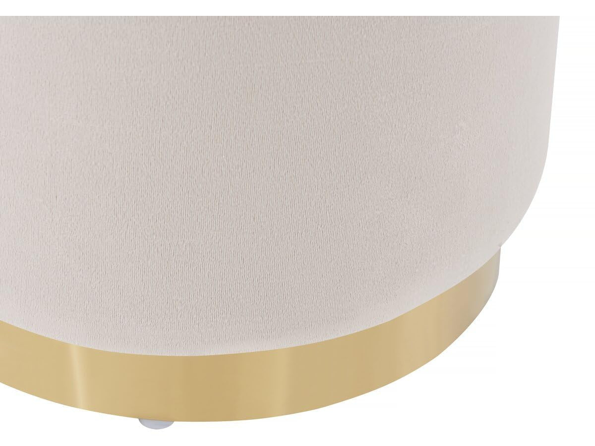 Pouf Velluto Beige 60x60x40 cm Habitat et Jardin Lorraine Moderno