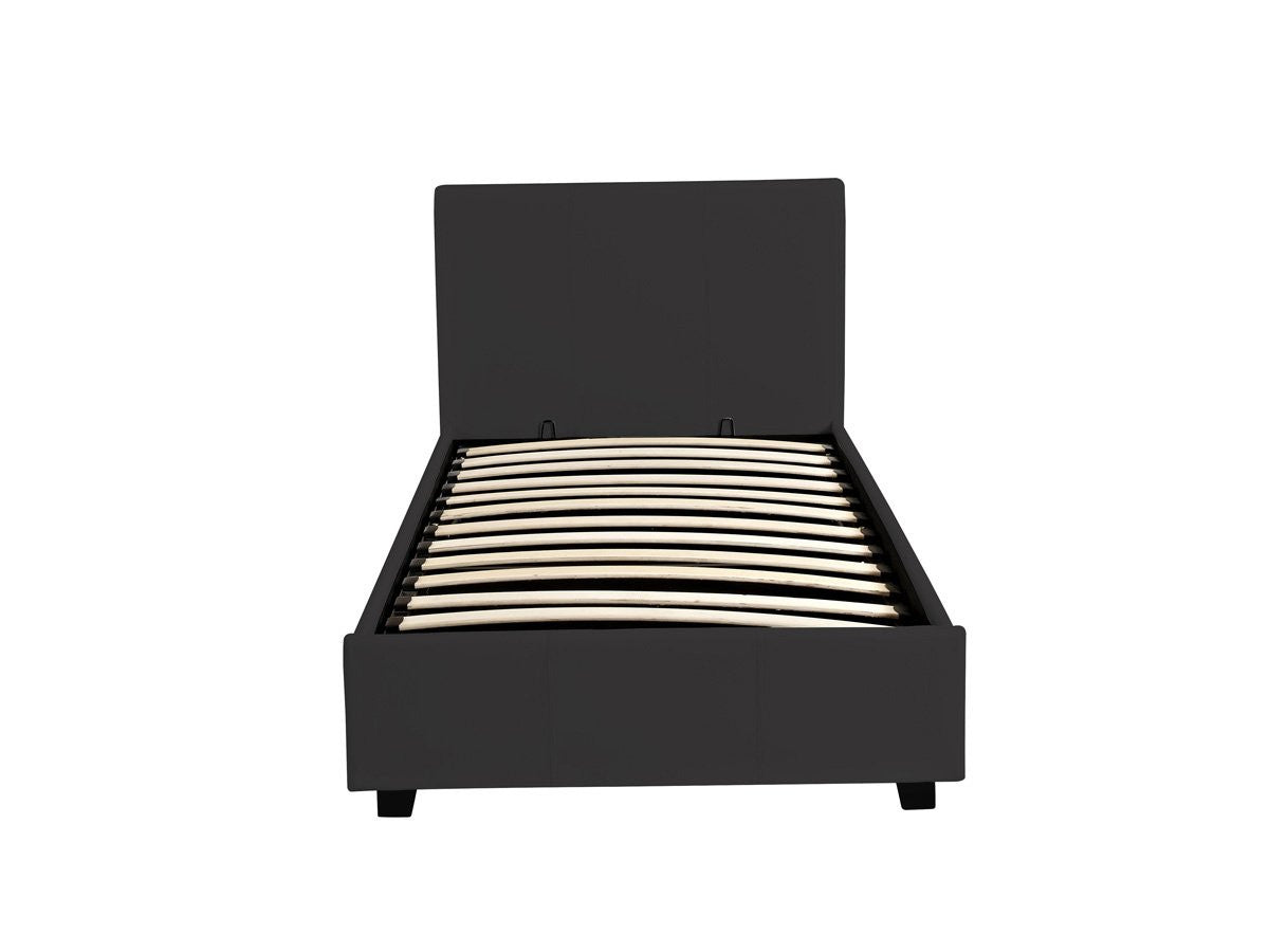 Habitat et Jardin Letto Singolo 90x190 cm con Contenitore Nero in PVC