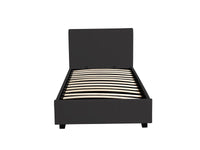 Habitat et Jardin Letto Singolo 90x190 cm con Contenitore Nero in PVC