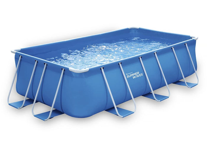 Habitat et Jardin Piscina Fuori Terra 1,4x2x1m Blu Tubolare Filtrazione Cartuccia